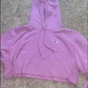 Champion Cropped Hoodie Sweatshirt